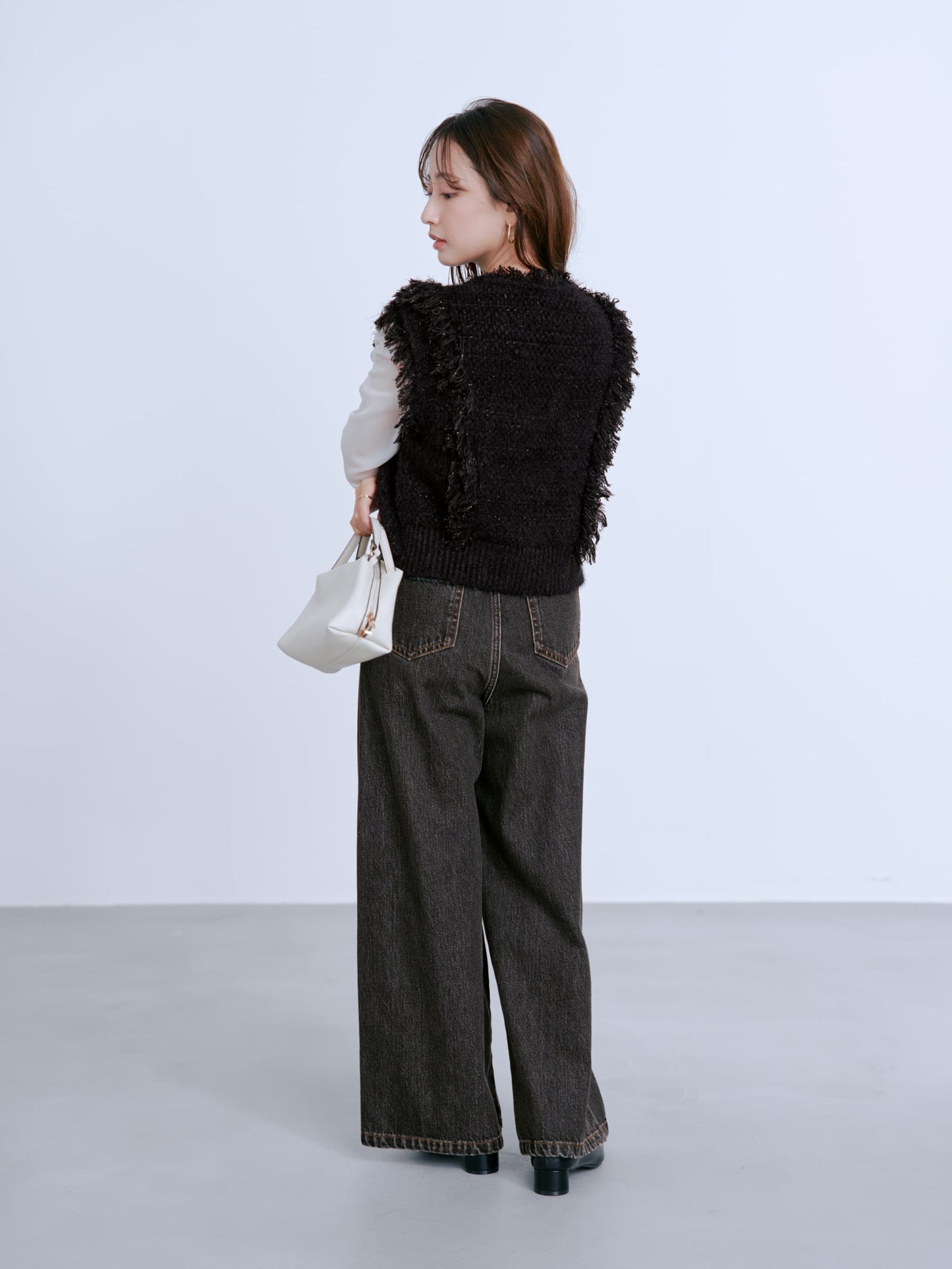 ラメミックスフリンジベスト　[通常]