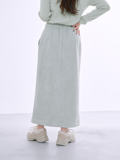 ゴールドリベットスウェードライクスカート-short & regular 　[通常]