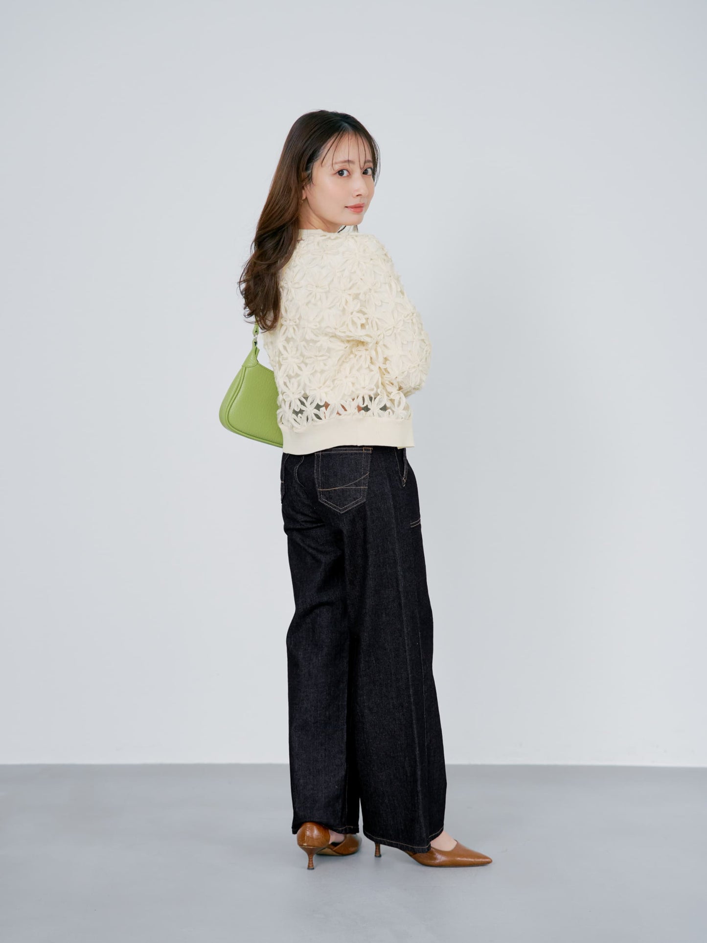 フラワーエンブロイダリーカーディガン　[通常]