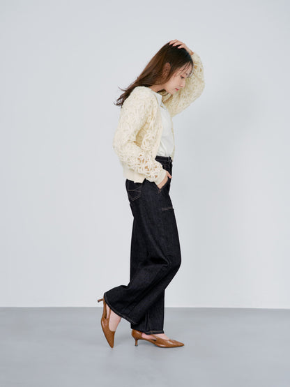 フラワーエンブロイダリーカーディガン　[通常]