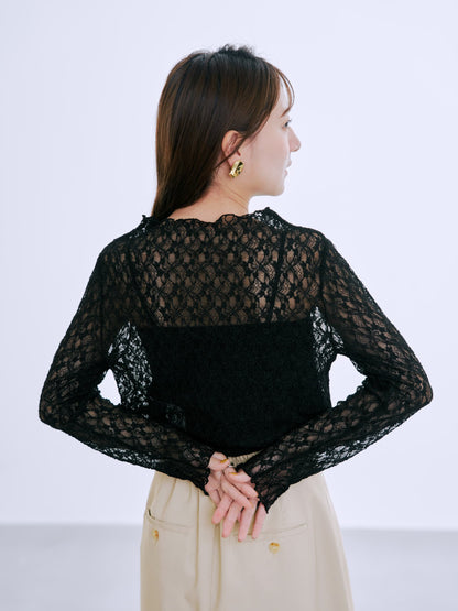 ストレッチレースカットソー　[通常]