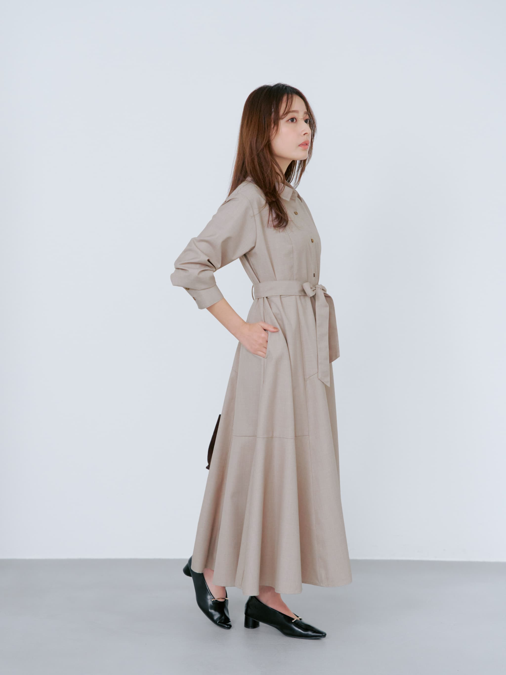 イレギュラーヘムシャツワンピース-short & regular | 小柄・低身長