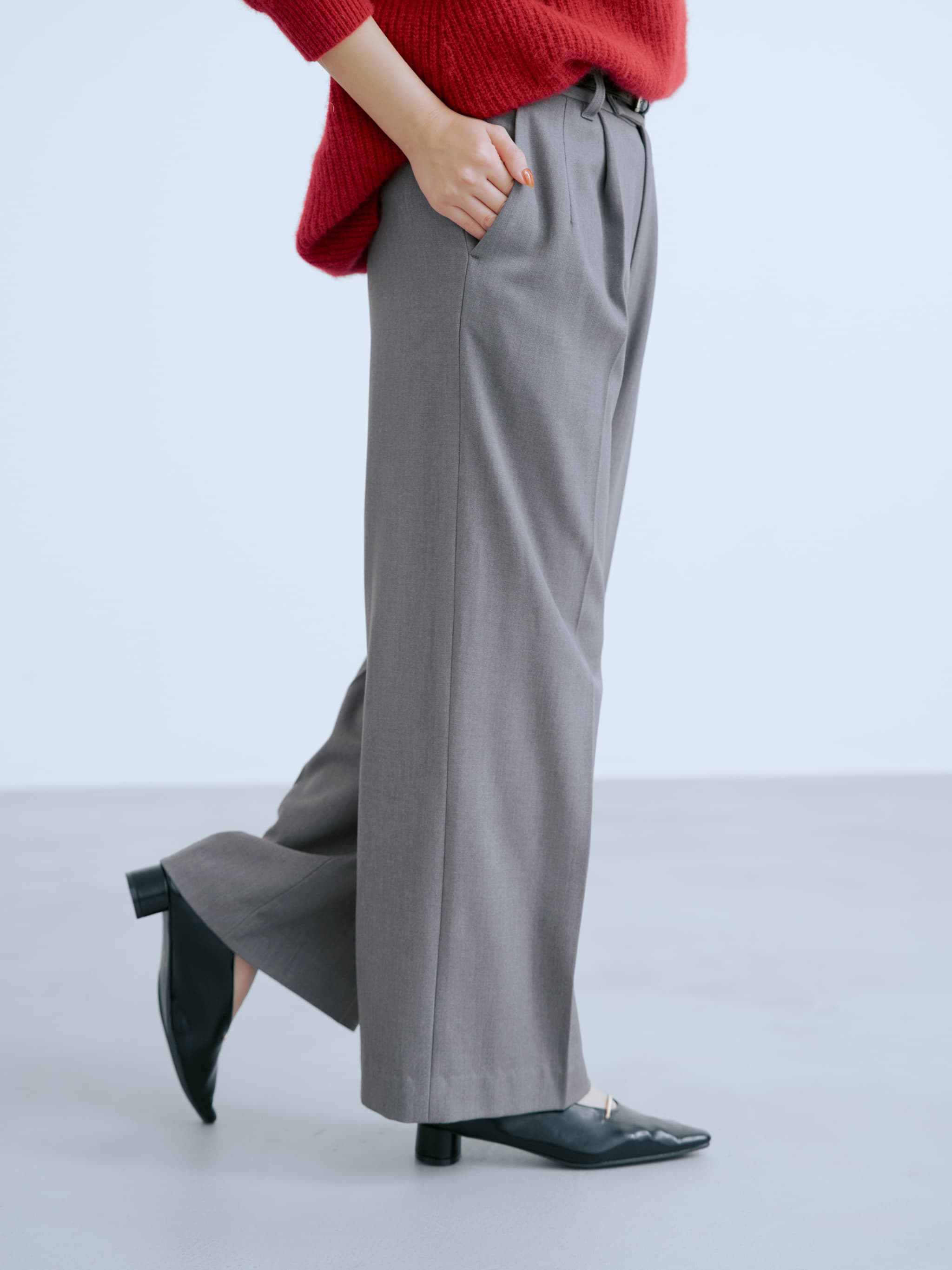 ウォームストレートパンツ-short & regular | 小柄・低身長女性向け