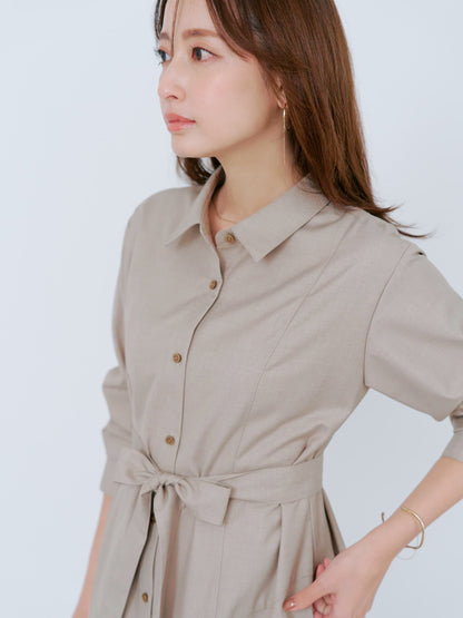 イレギュラーヘムシャツワンピース-short & regular　[通常]