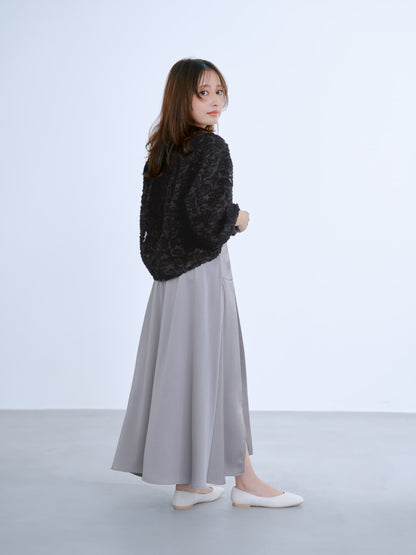 カットジャカードタックデザインブラウス　[通常]