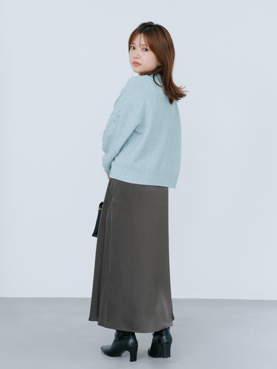 コードエンブロイダリーボトルネックニット　[通常]