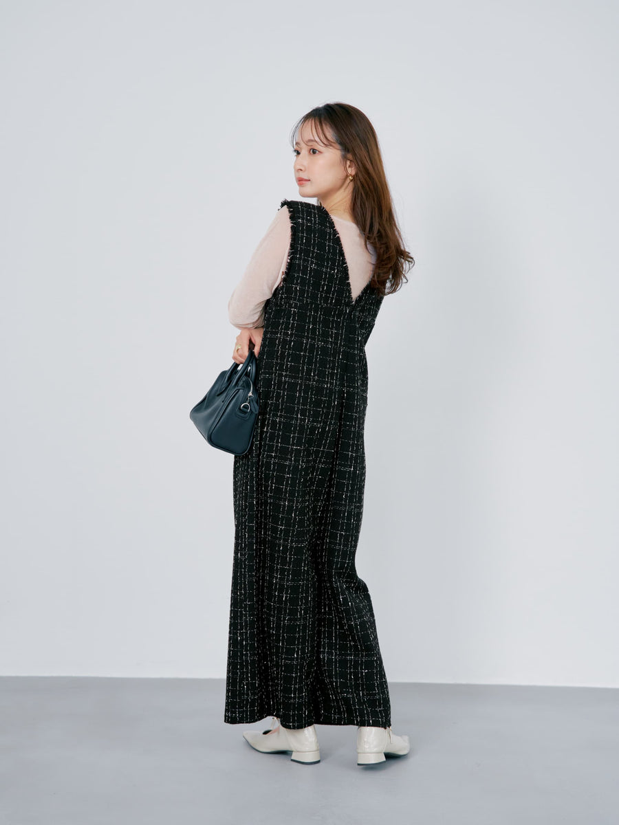 チェックツイードオールインワン-short & regular　[通常]