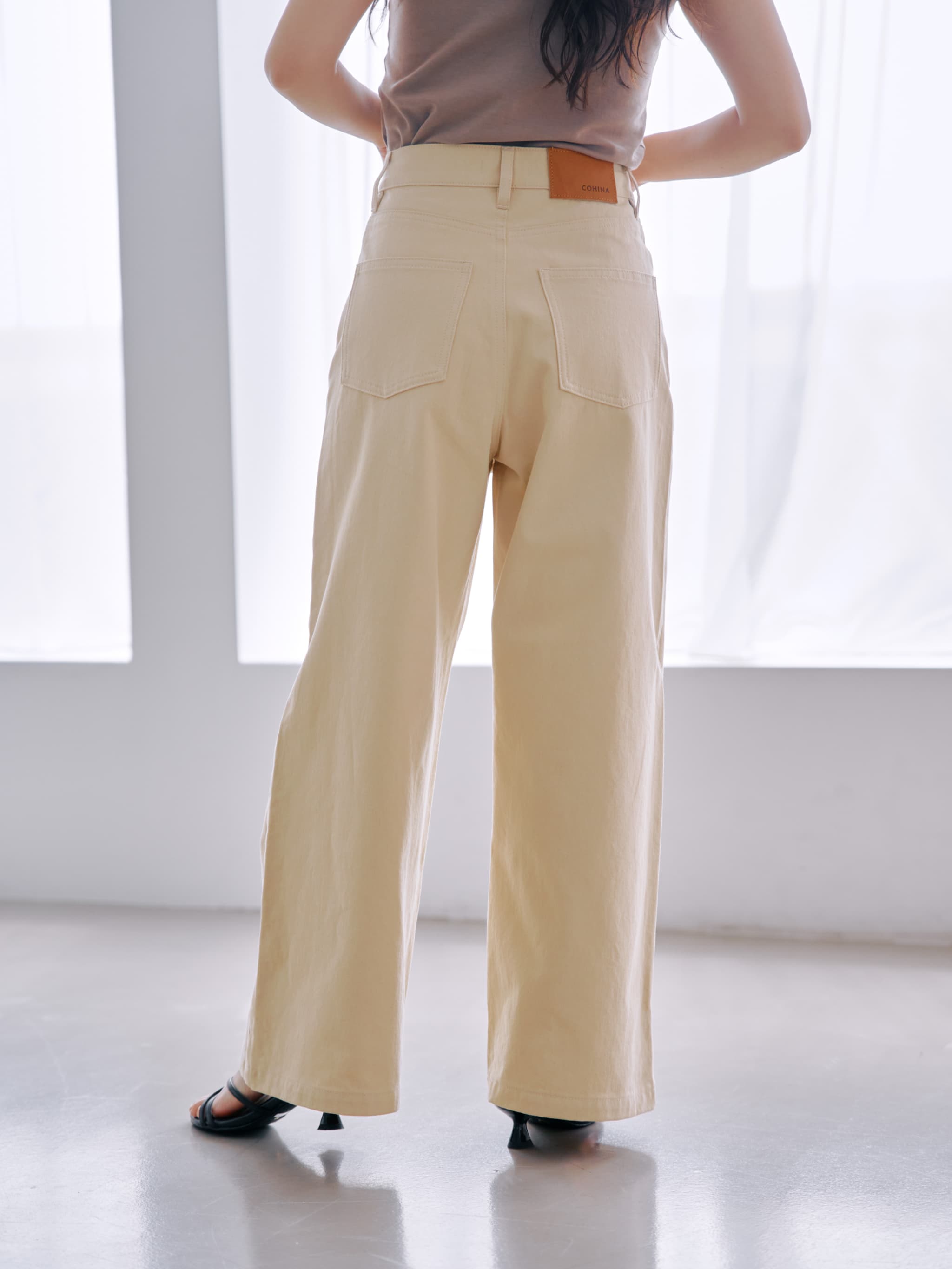 【新品タグ付き】COHINA DENIM フレアワイド COHINA DENIM フレアワイド-short & regular | 小柄・低身長女性向け