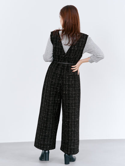 チェックツイードオールインワン-short & regular　[通常]