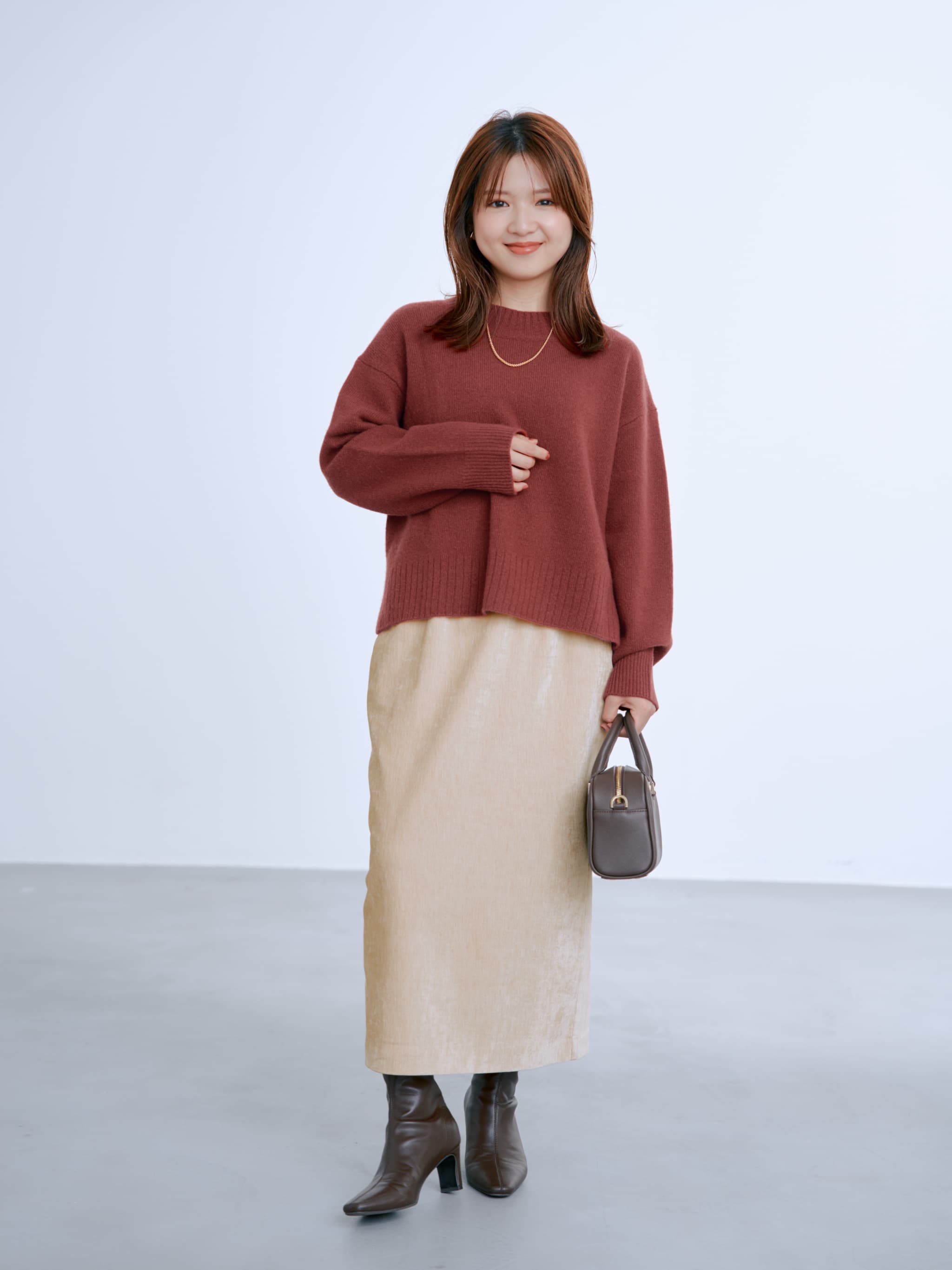 ウールカシミヤボトルネックニット | 小柄・低身長女性向け