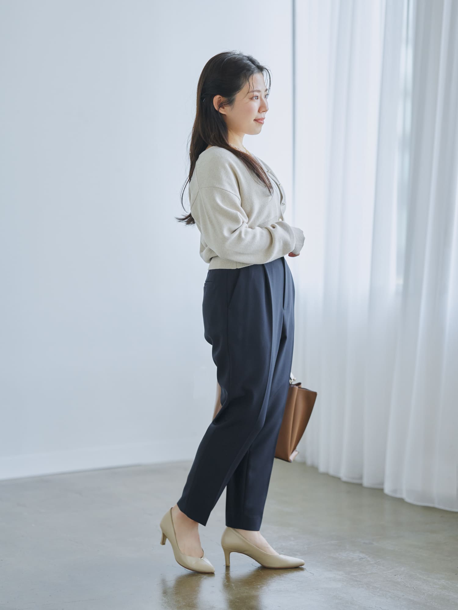 ジャカードニットカーディガン | 小柄・低身長女性向けファッション