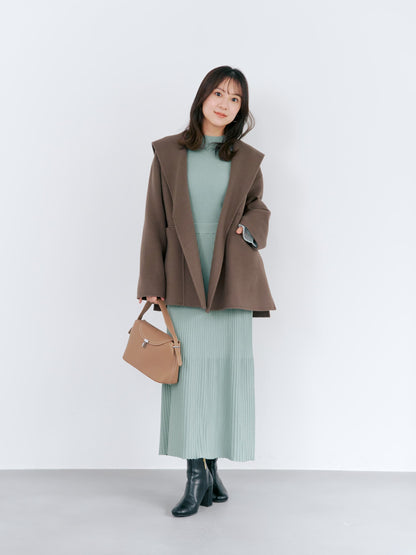 シアーフレアスリーブリブニット　[通常]