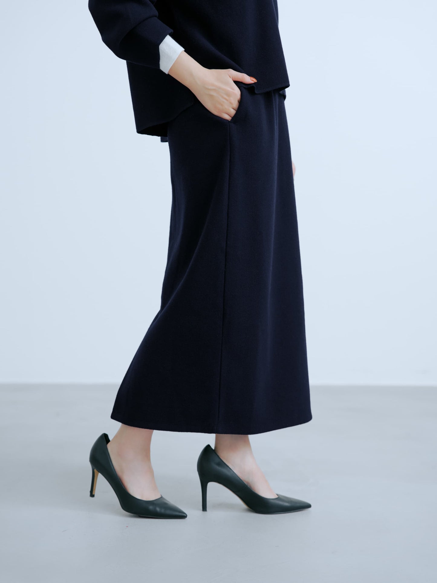 ウールライクジャージースカート-short & regular　[通常]