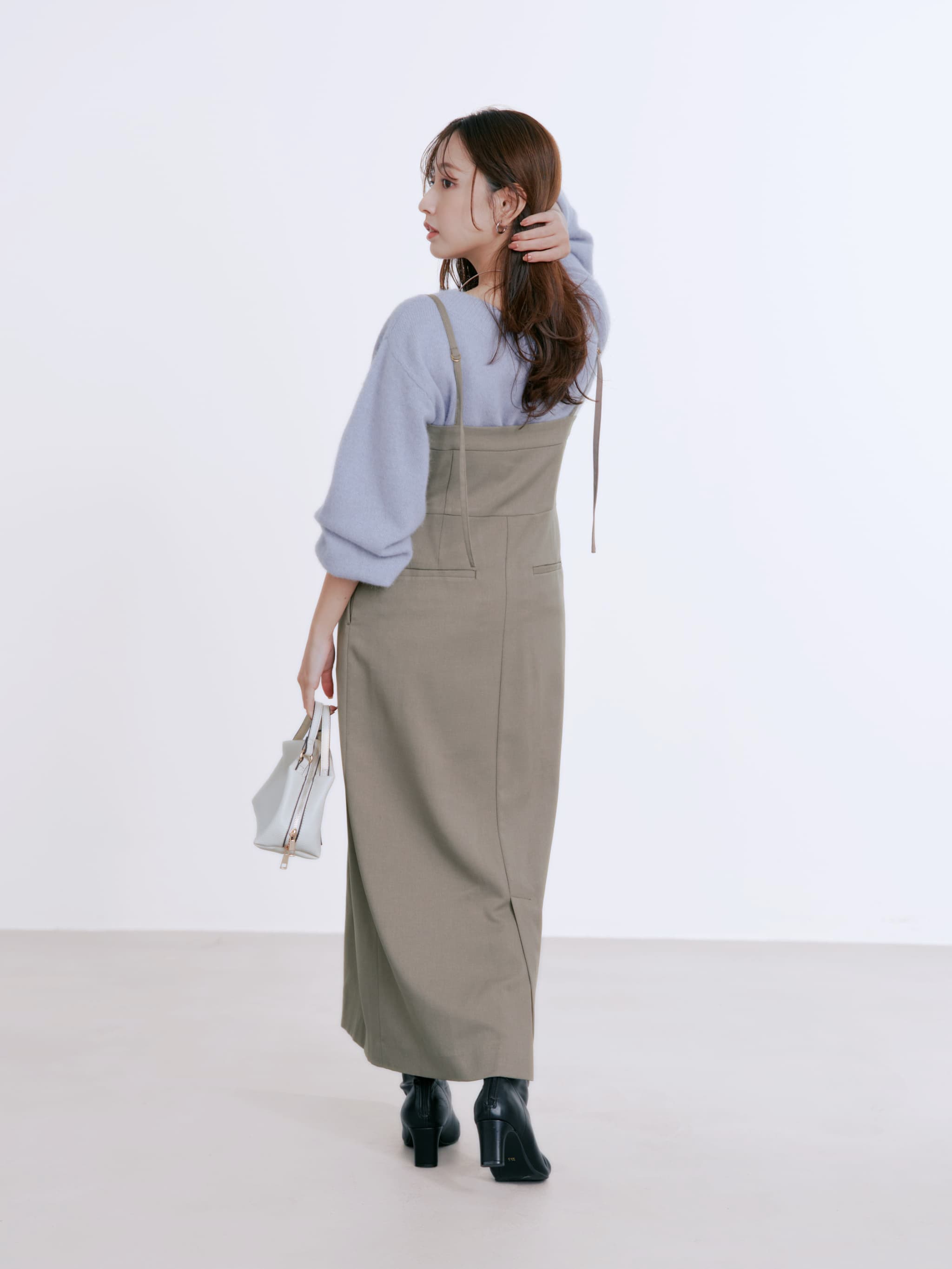 フォックスアンゴラ2wayネックニット | 小柄・低身長女性向け