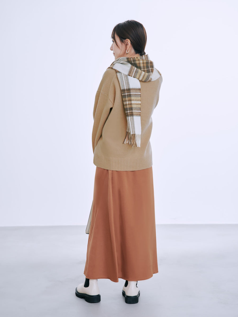 アシメナローサテンスカート-short & regular　[通常]