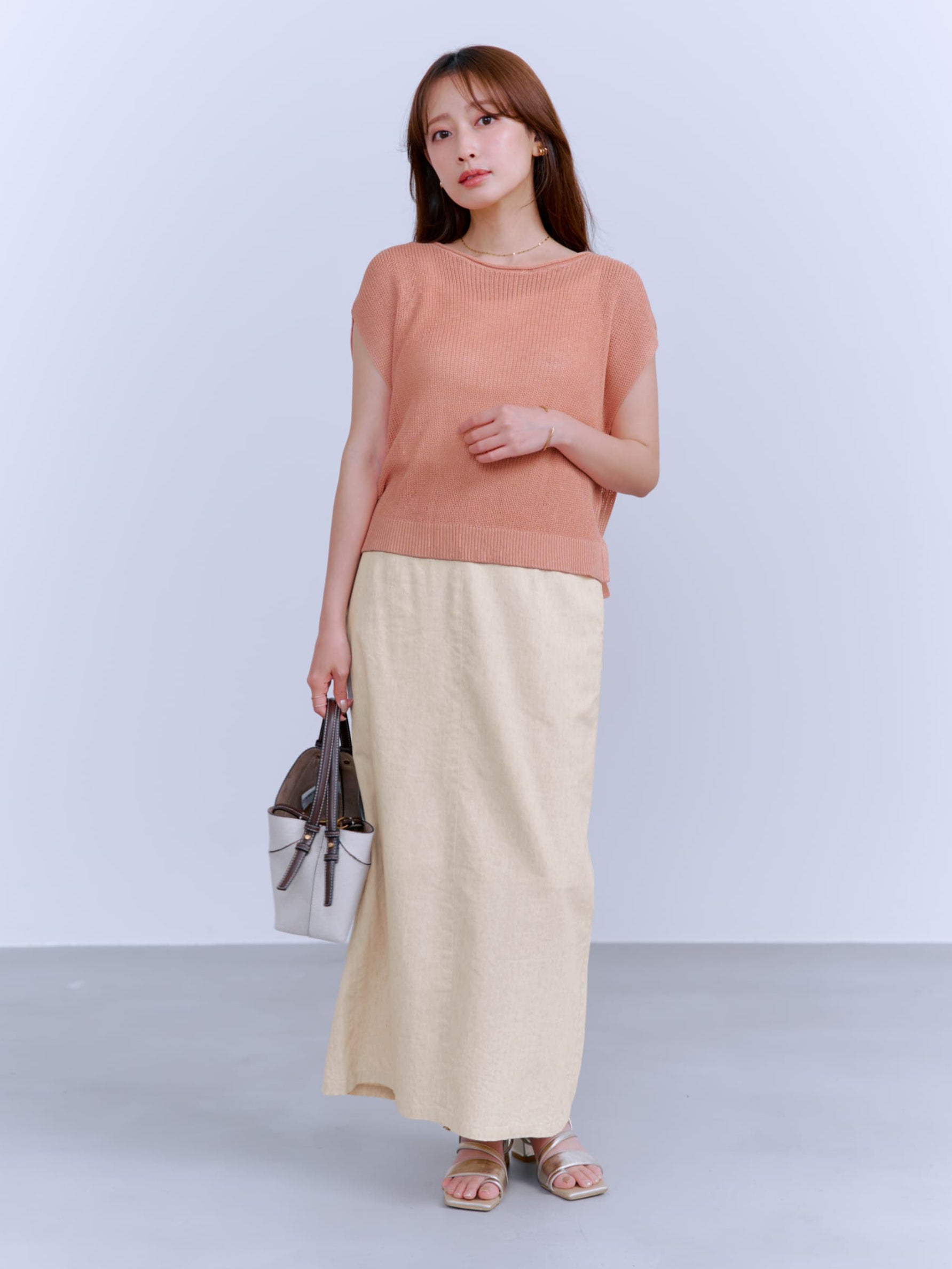 ニット＊COHINA ランダムウェーブシアーニット | 小柄・低身長女性向け