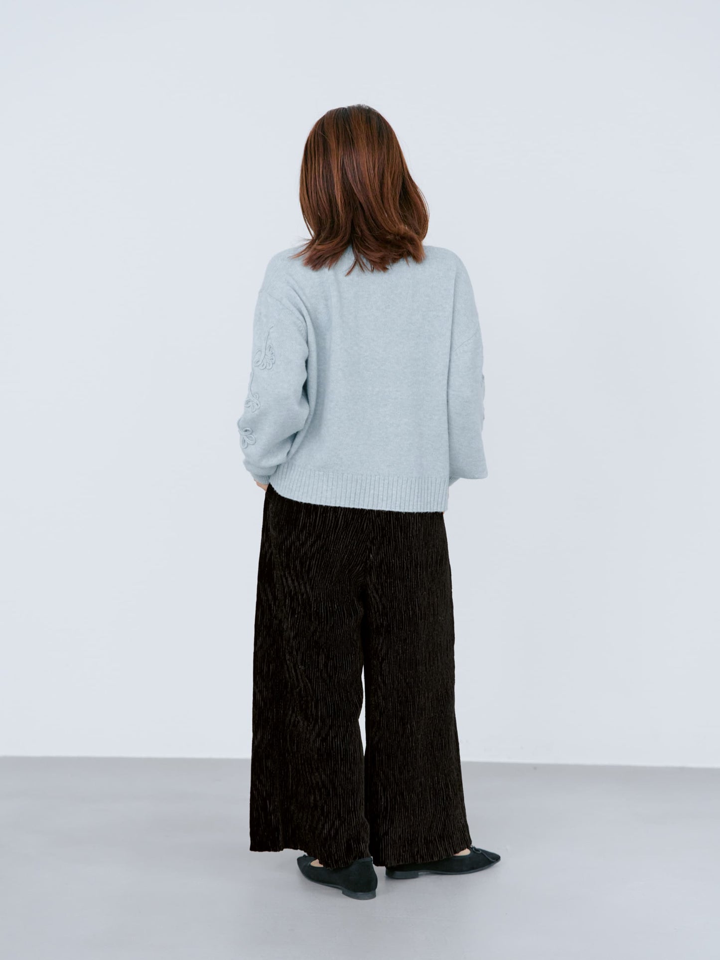 コードエンブロイダリーボトルネックニット　[通常]