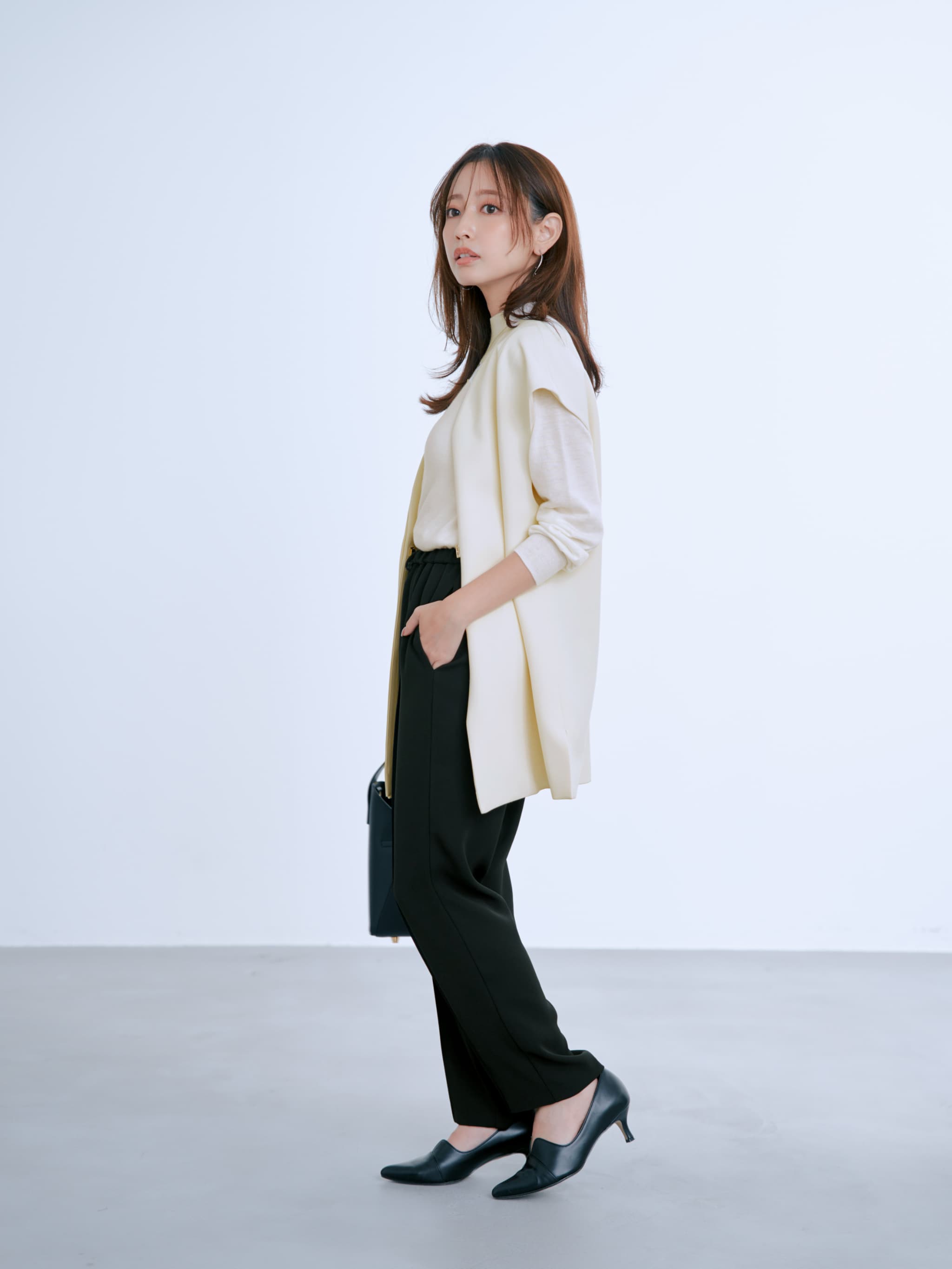 アシメフロントジレ | 小柄・低身長女性向けファッション通販
