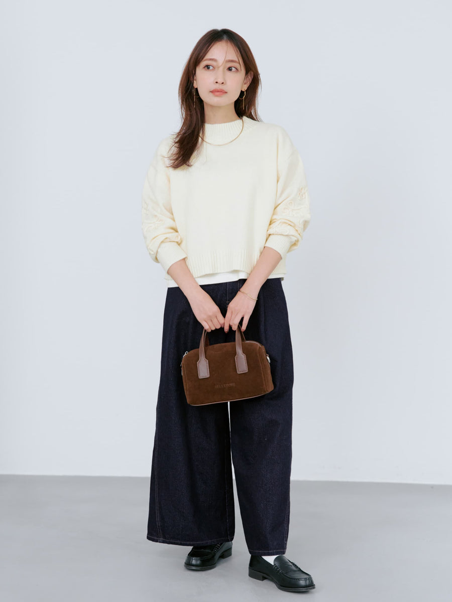 コードエンブロイダリーボトルネックニット　[通常]