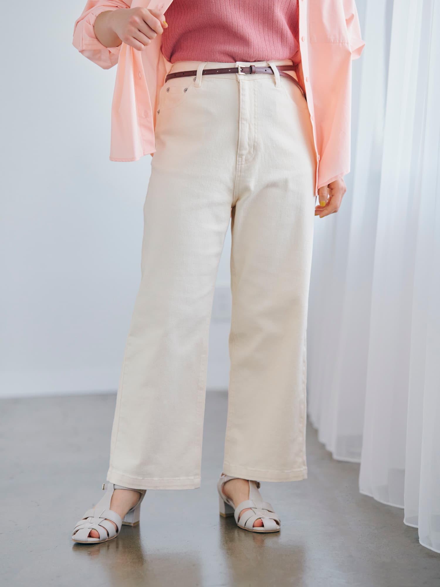 COHINA DENIM カラーセミワイドストレート-short & regular | 小柄・低 COHINA DENIM カラーセミワイドストレート-short & regular | 小柄・低