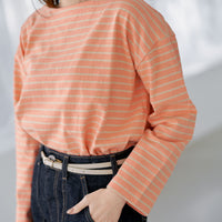 サーモンピンク×ベージュ