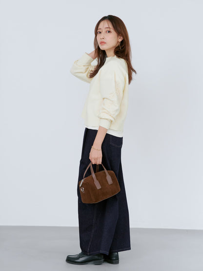 コードエンブロイダリーボトルネックニット　[通常]