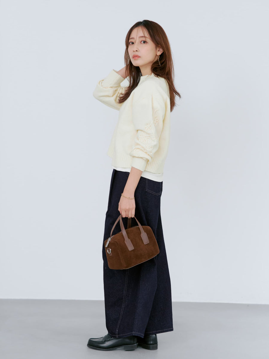 コードエンブロイダリーボトルネックニット　[通常]