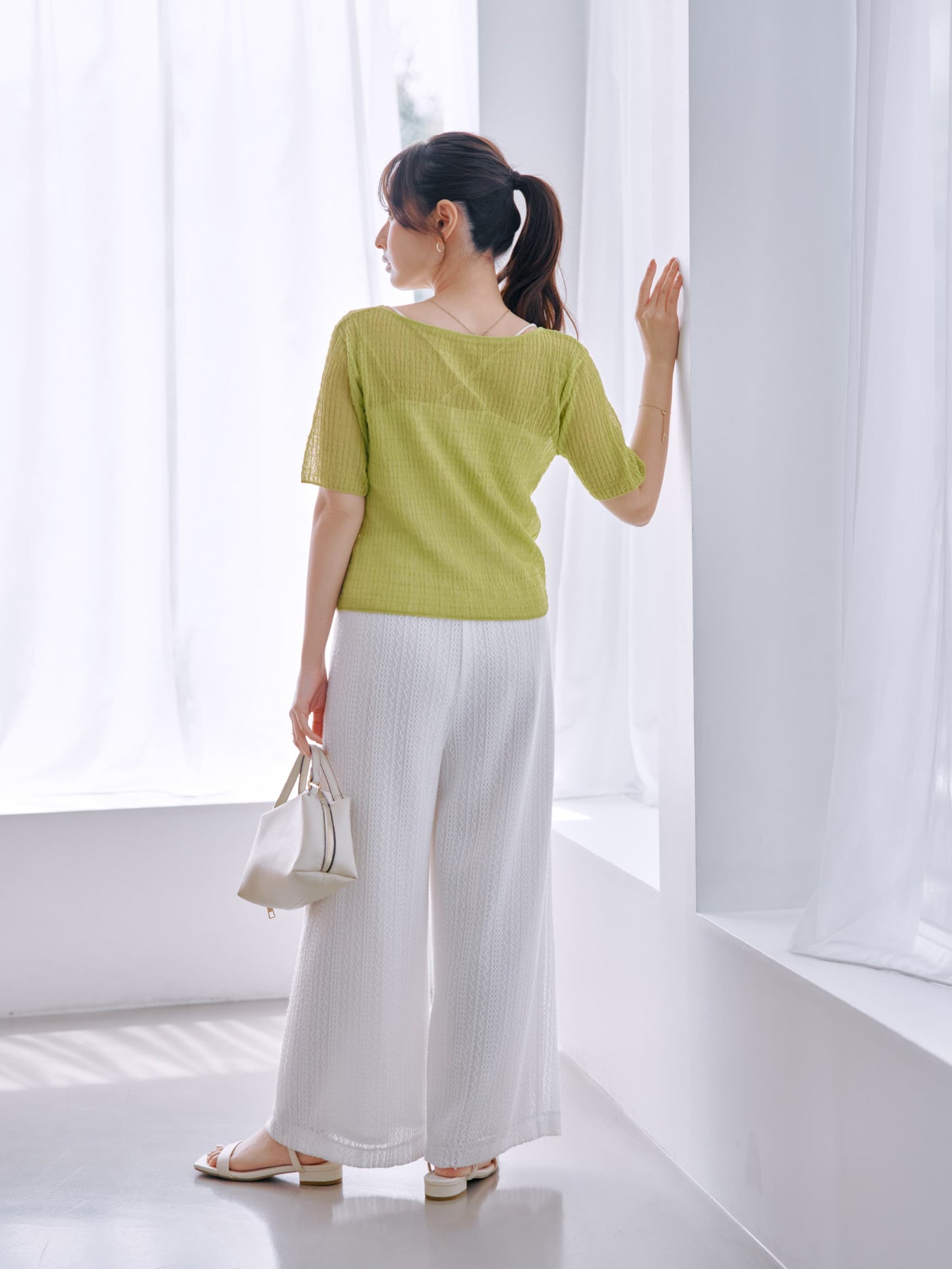 シアーリップルニットトップス　[通常]