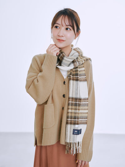 ワンサイズ / アイボリーチェック