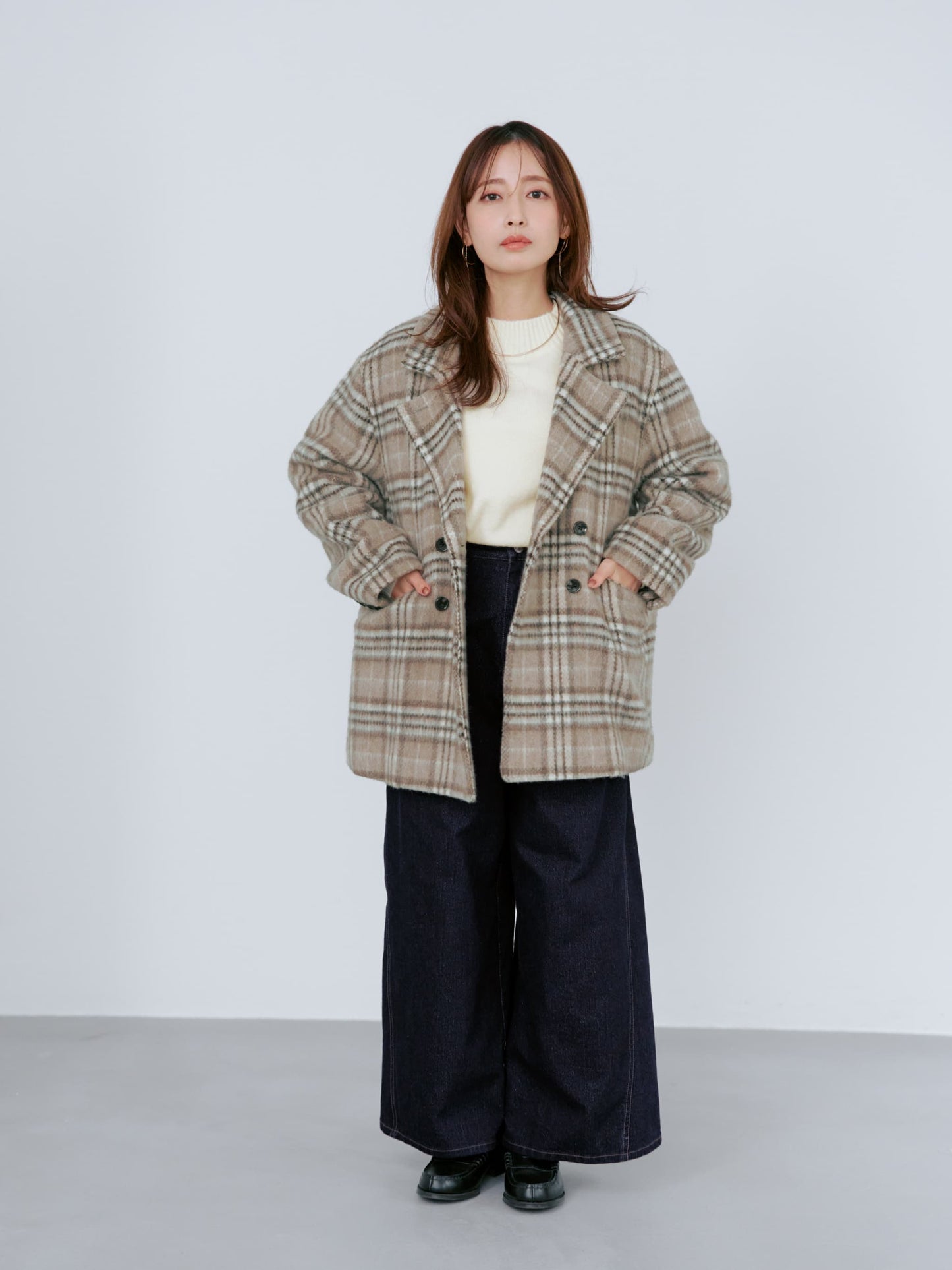 ラメタックワイドデニム-short & regular　[通常]