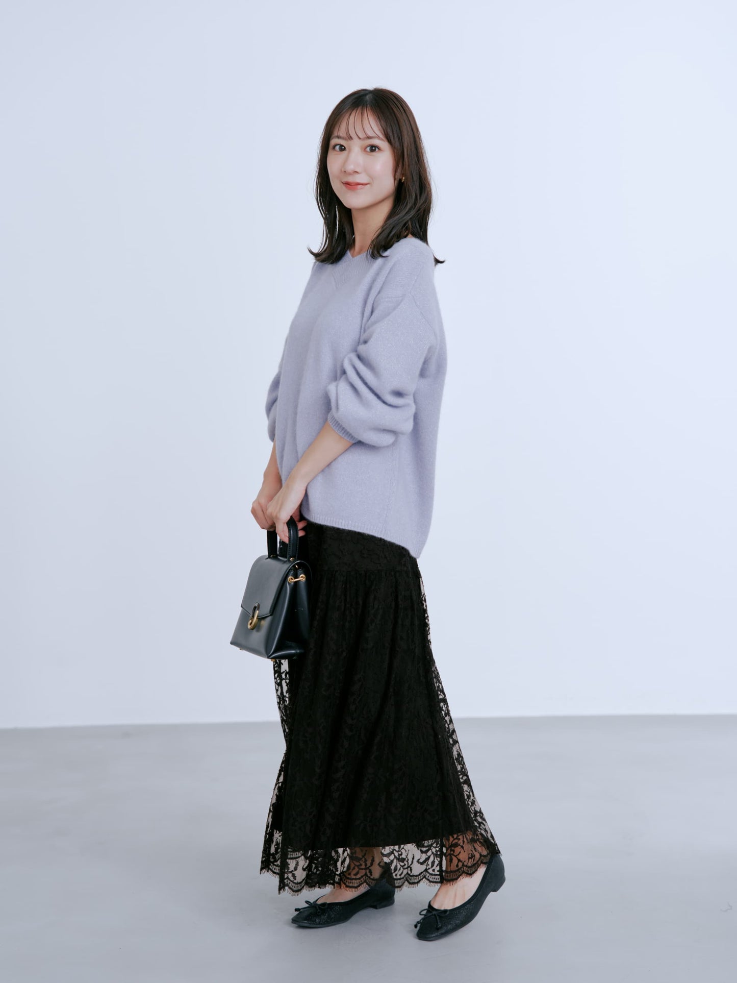 フォックスアンゴラ2wayネックニット　[通常]