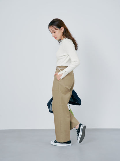 シルキーコットンゴールドボタンニット　[通常]