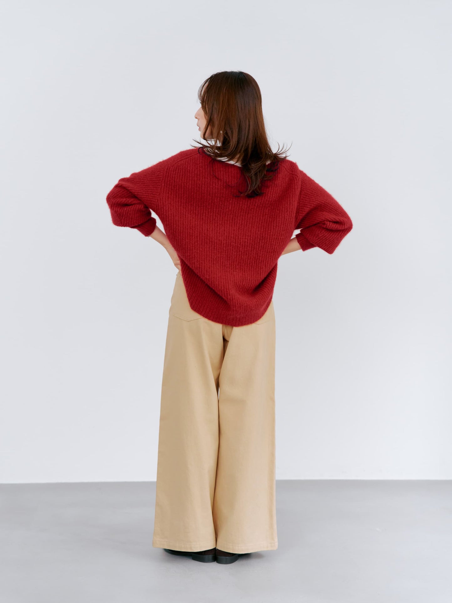 COHINA DENIM カラーフレアワイド-short & regular　[通常]