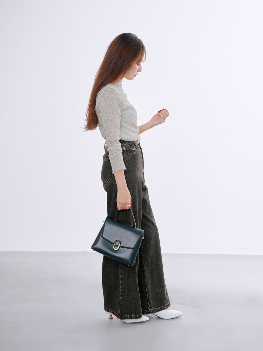 ＜CLASSY.掲載＞KUROKI DENIM フレアワイド-short & regular　[通常]