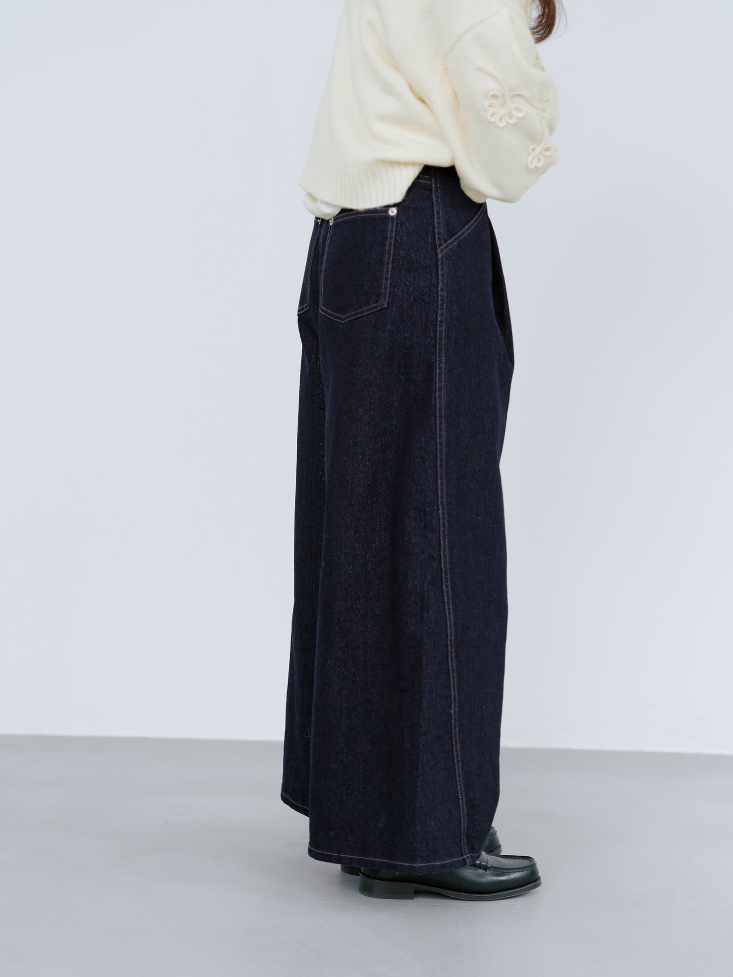 ラメタックワイドデニム-short & regular　[通常]