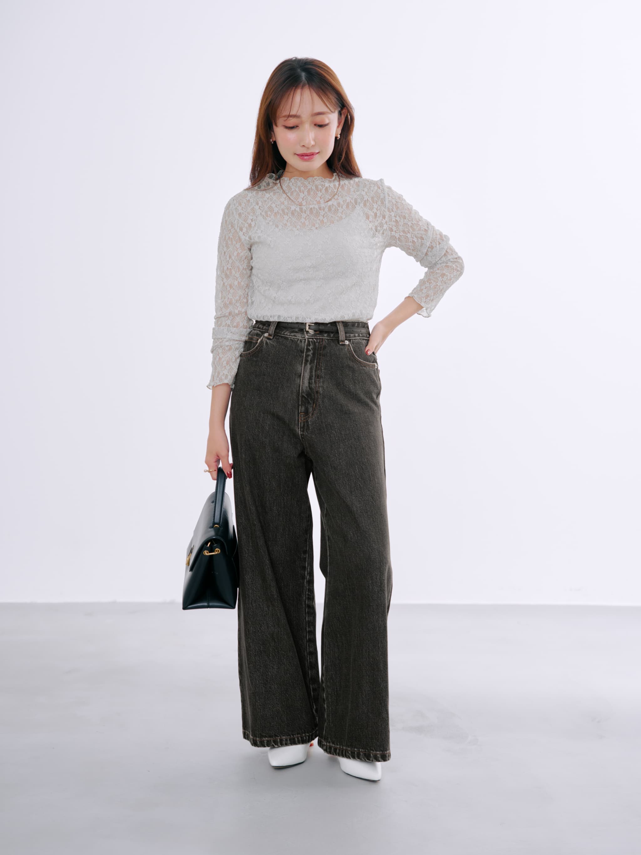 KUROKI DENIM フレアワイド-short & regular | 小柄・低身長女性向け