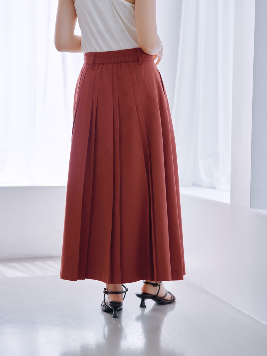 ランダムタックプリーツスカート-short & regular　[通常]