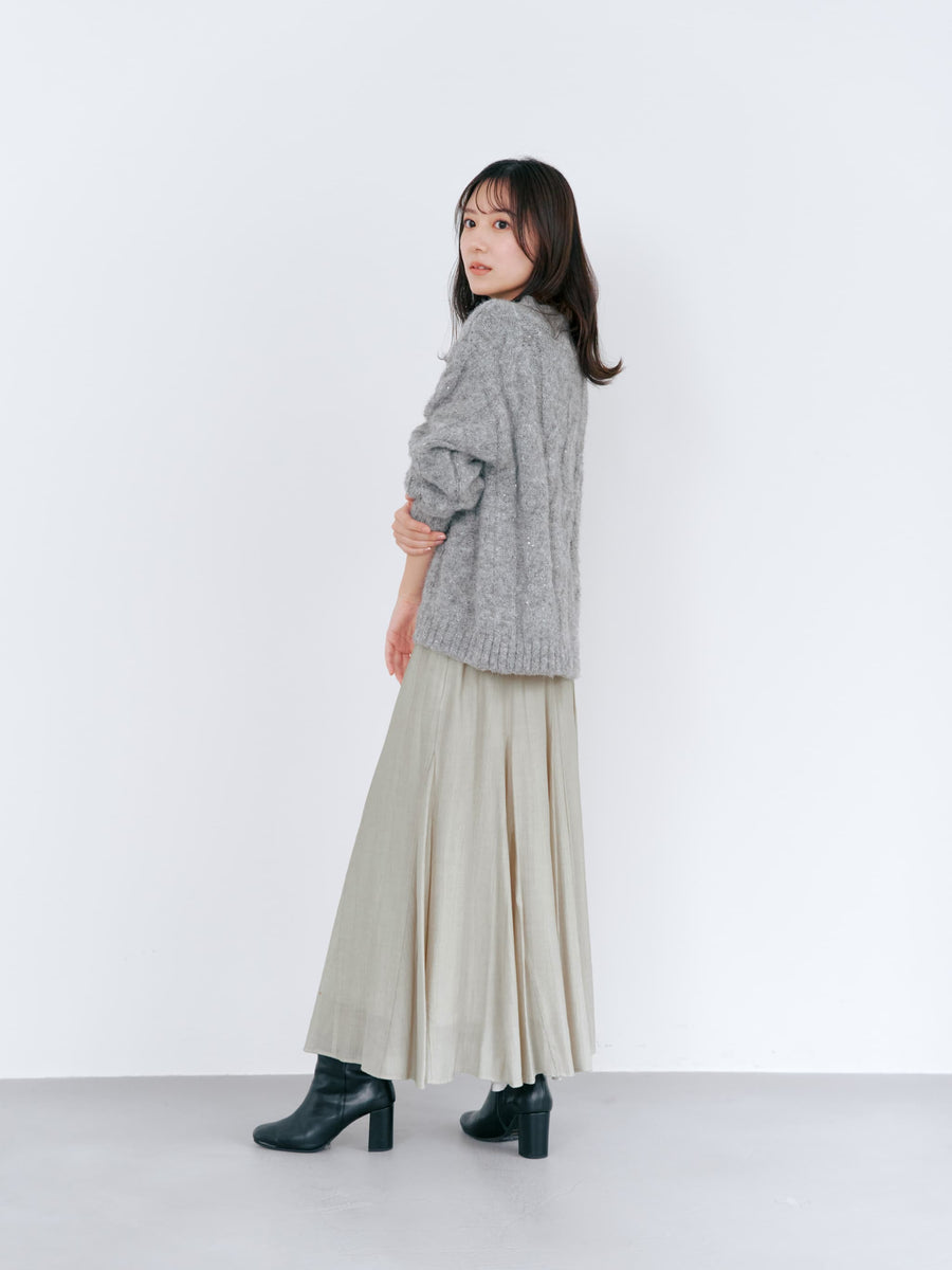 スパンコールローゲージゆるニット　[通常]