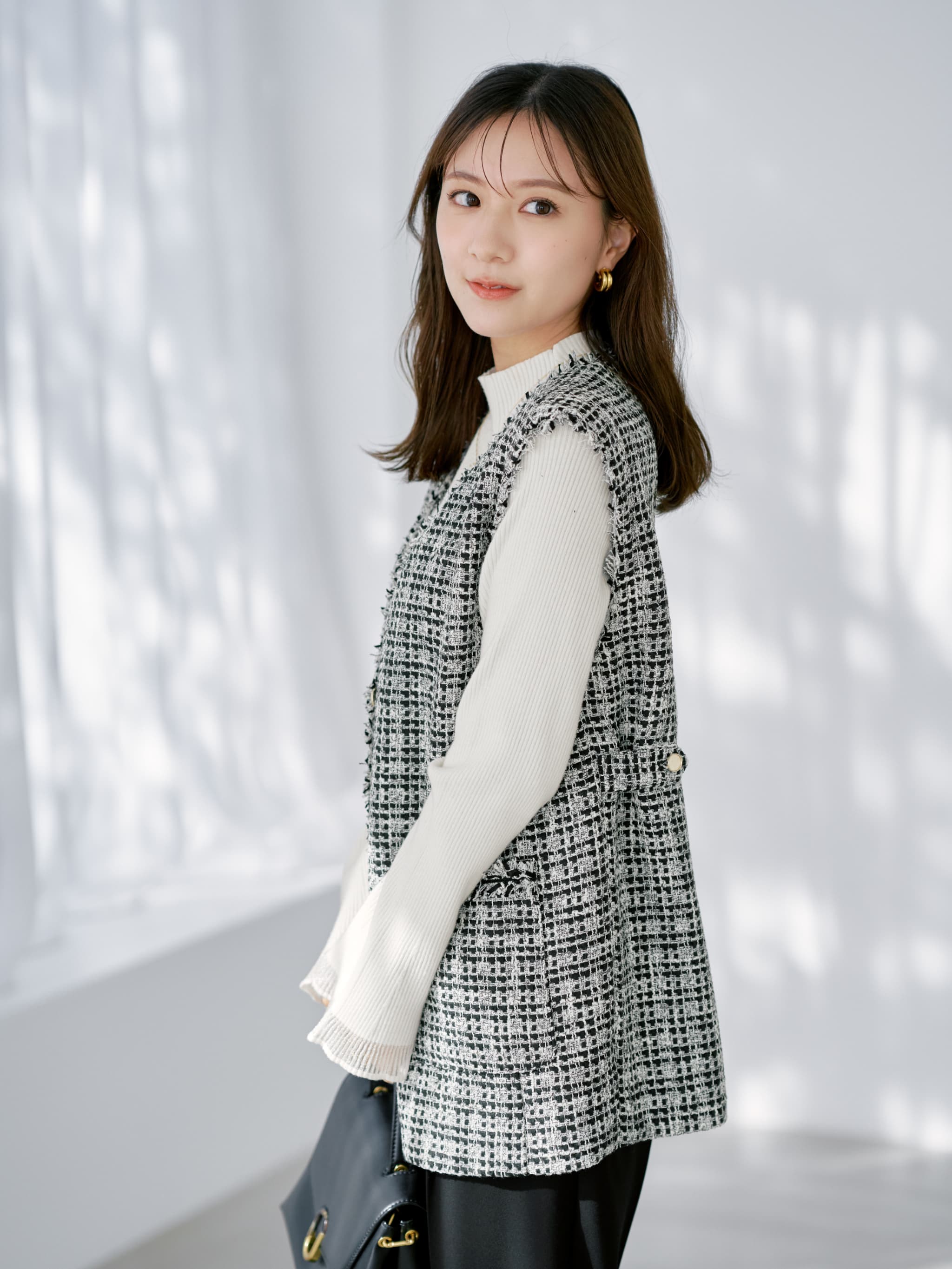 ミックスツイードジレ | 小柄・低身長女性向けファッション通販