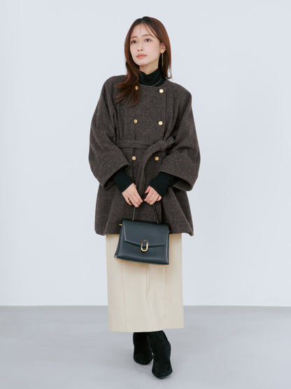 ＜sweetweb掲載＞2wayカラーゴールドボタンミドルコート　[通常]
