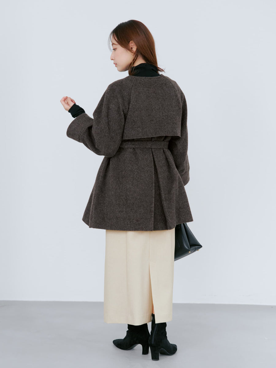 ＜sweetweb掲載＞2wayカラーゴールドボタンミドルコート　[通常]