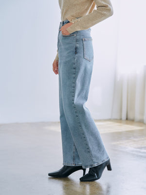 COHINA DENIM セミワイドストレートregularXS