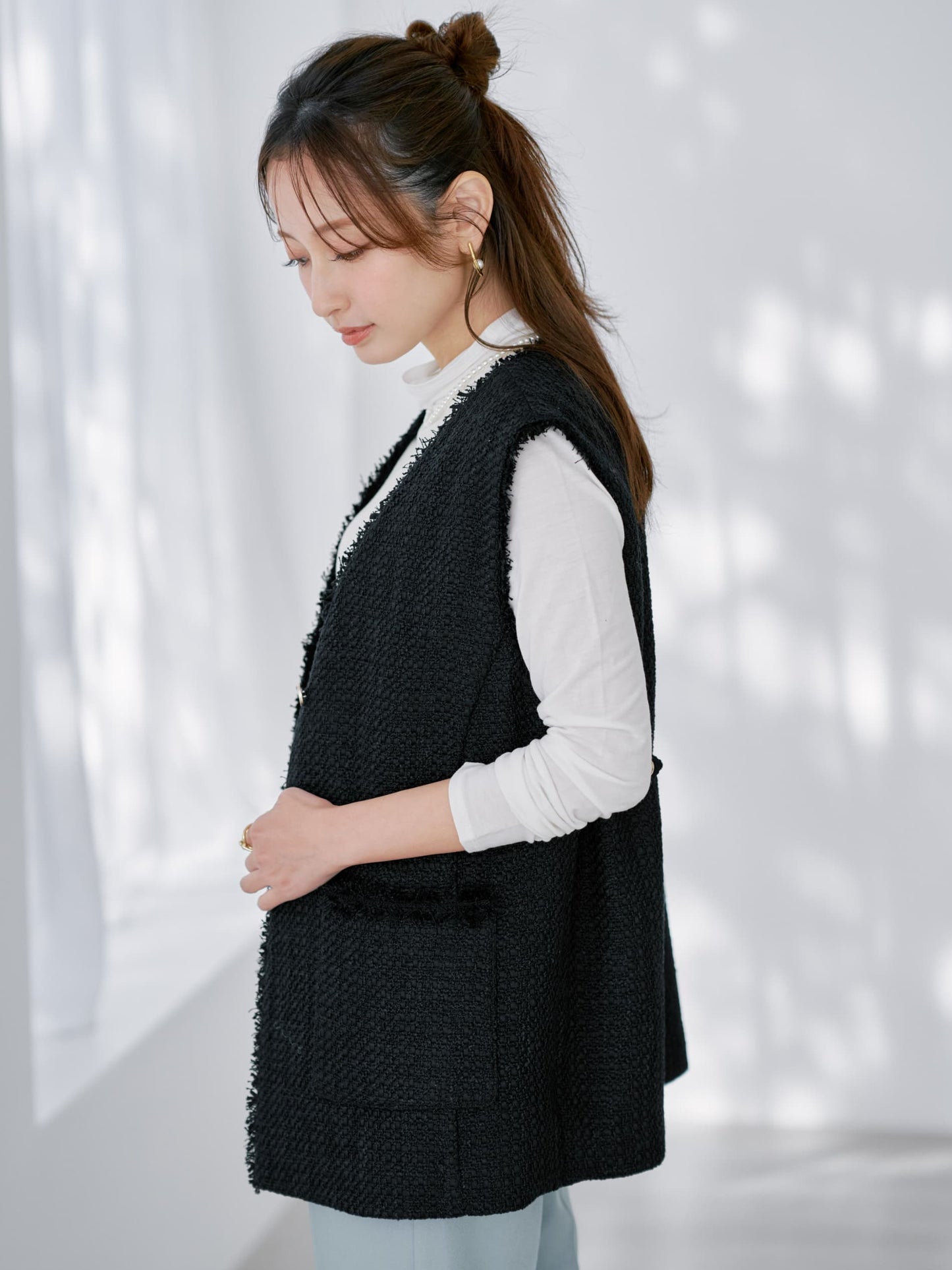 シルキータッチハイネックカットソー　[通常]