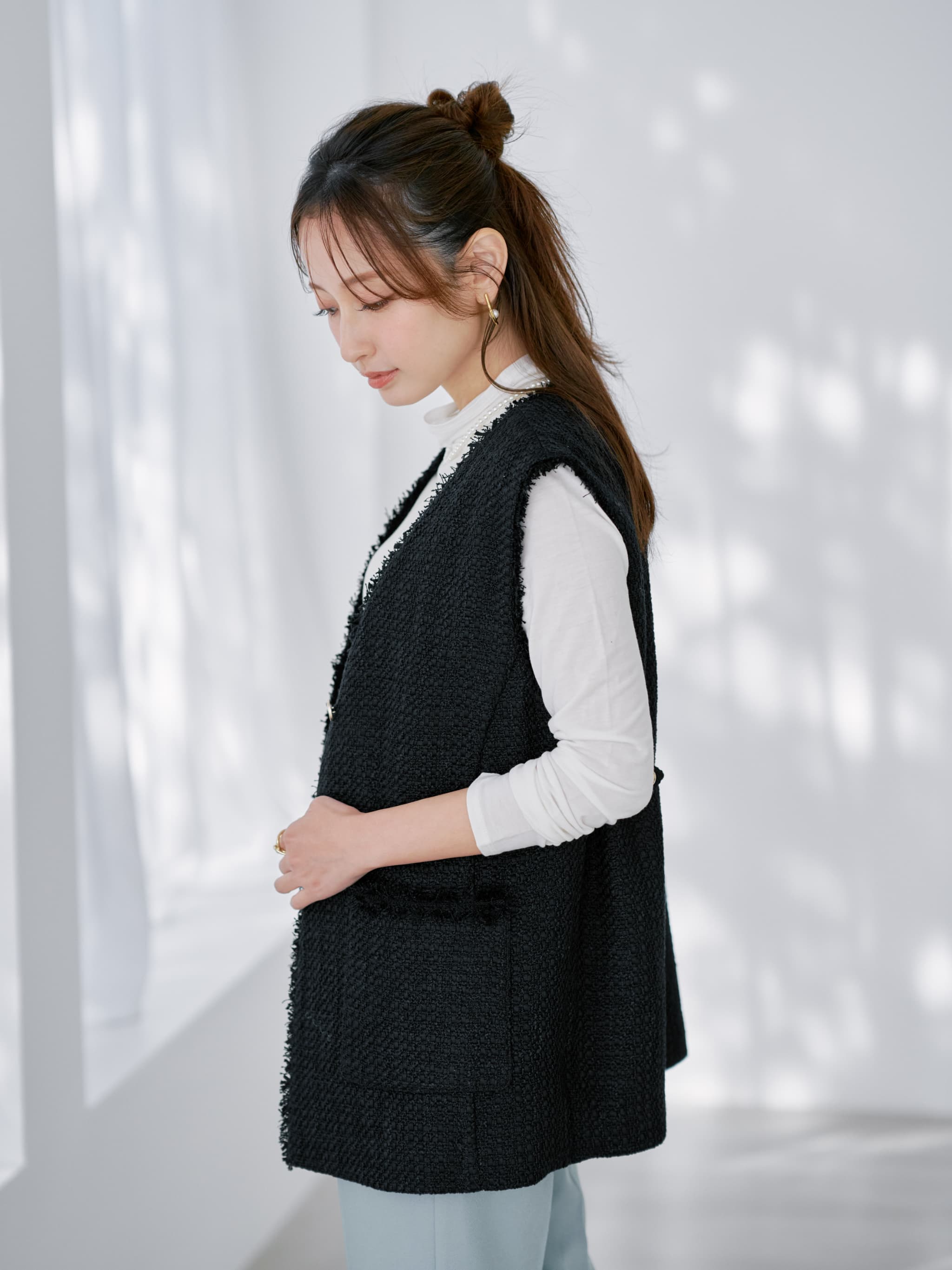 ミックスツイードジレ | 小柄・低身長女性向けファッション通販