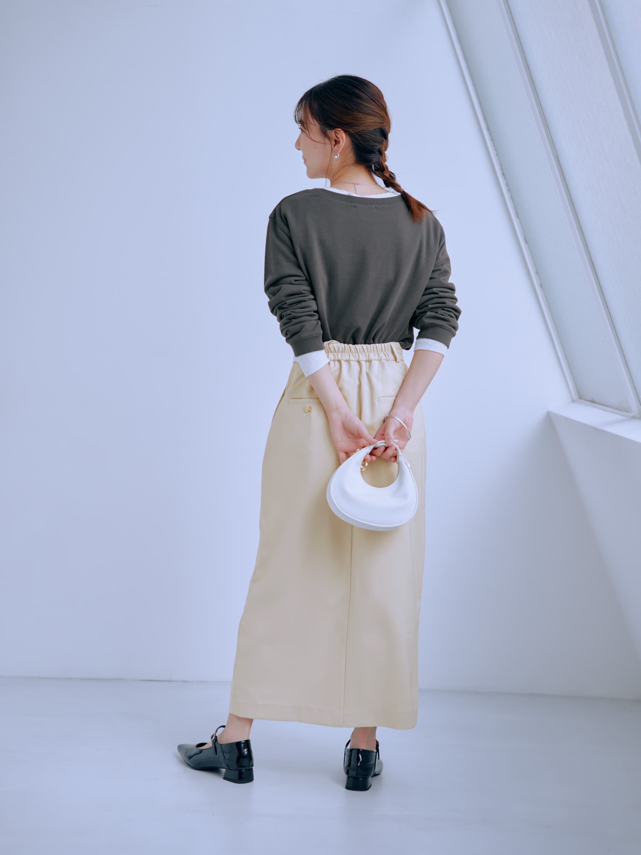 Iラインチノサロペットスカート | 小柄・低身長女性向け
