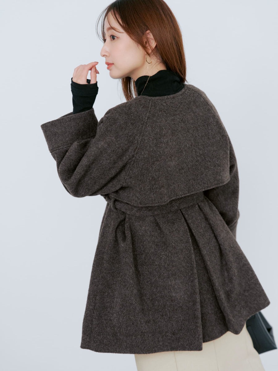 ＜sweetweb掲載＞2wayカラーゴールドボタンミドルコート　[通常]