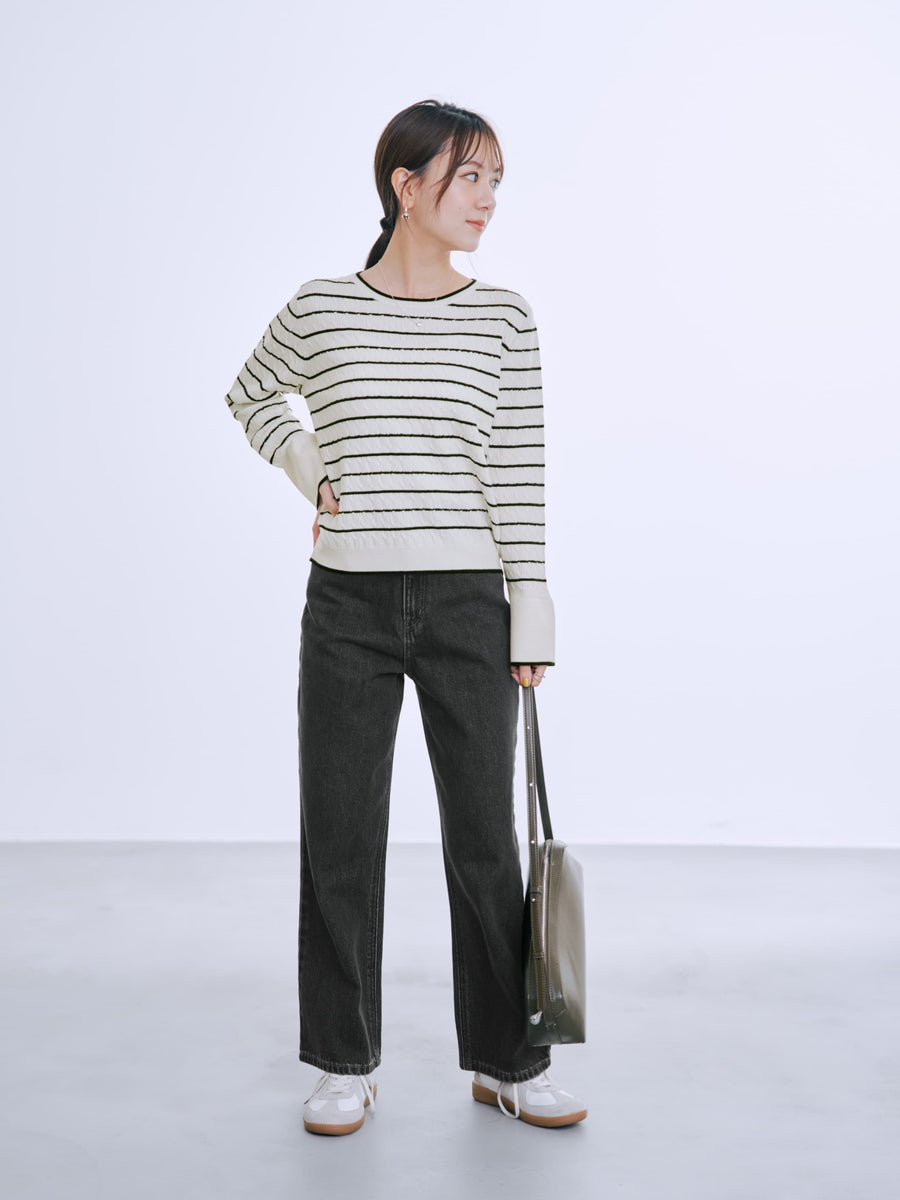 ミニケーブルリブニット　[通常]