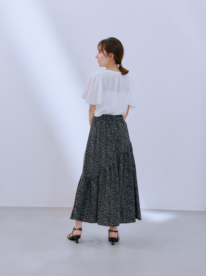 モノトーンアシメティアードスカート-short & regular　[通常]