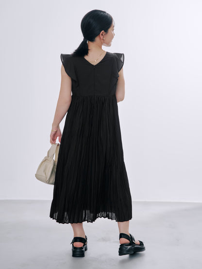 リンクルプリーツワンピース-short & regular　[通常]