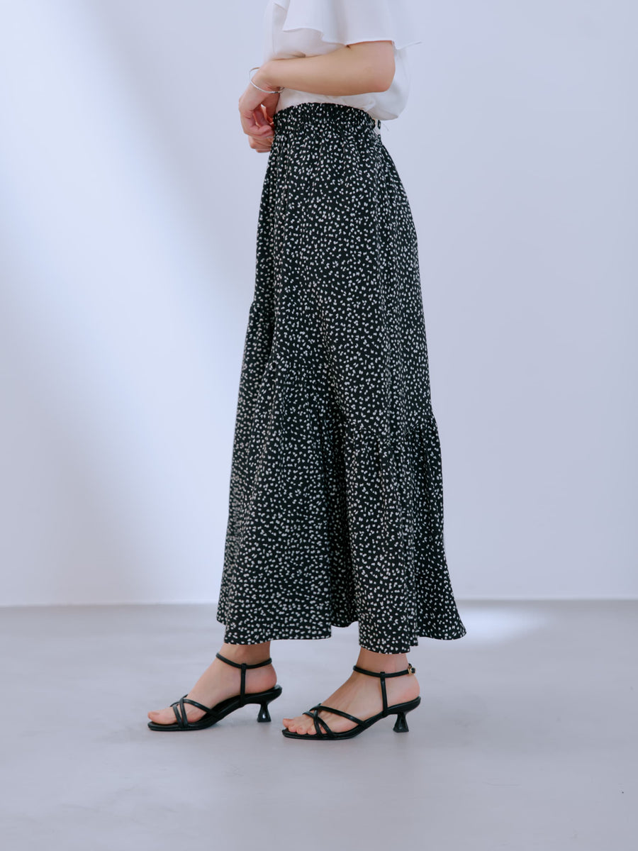 モノトーンアシメティアードスカート-short & regular　[通常]